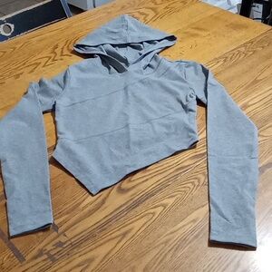 HALARA Gray Long Sleeve Cropped Hoodie